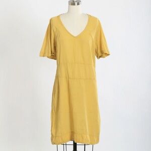 Prairie Nnderground green  yellow Organic cotton dress sz. M